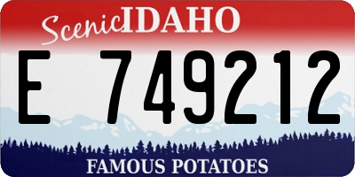 ID license plate E749212