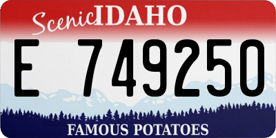 ID license plate E749250