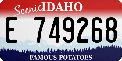 ID license plate E749268