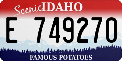 ID license plate E749270