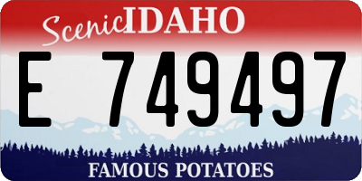 ID license plate E749497