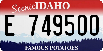ID license plate E749500