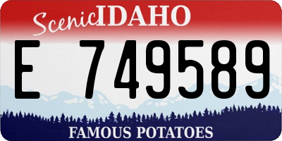 ID license plate E749589