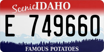 ID license plate E749660