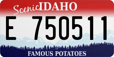 ID license plate E750511