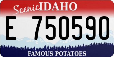 ID license plate E750590