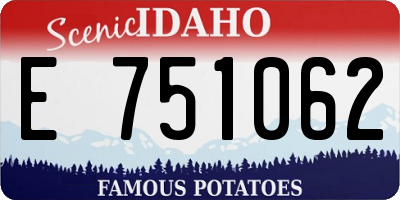 ID license plate E751062
