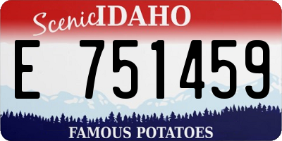 ID license plate E751459