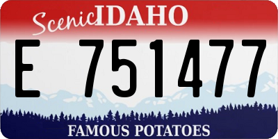 ID license plate E751477