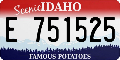 ID license plate E751525