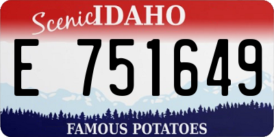 ID license plate E751649
