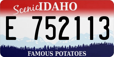 ID license plate E752113
