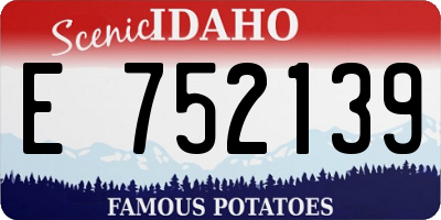 ID license plate E752139