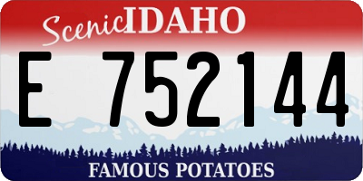 ID license plate E752144
