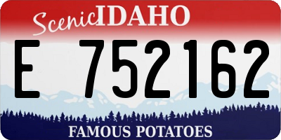 ID license plate E752162