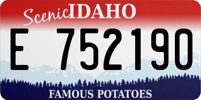 ID license plate E752190