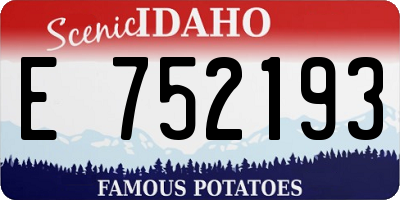ID license plate E752193