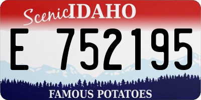 ID license plate E752195