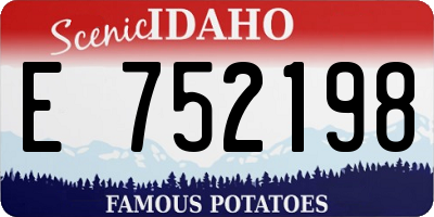 ID license plate E752198
