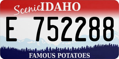 ID license plate E752288