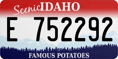 ID license plate E752292