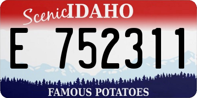 ID license plate E752311