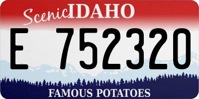 ID license plate E752320