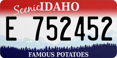 ID license plate E752452