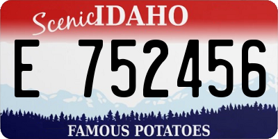 ID license plate E752456