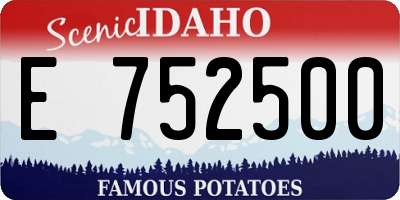 ID license plate E752500