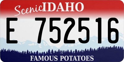 ID license plate E752516