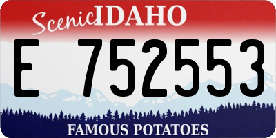 ID license plate E752553