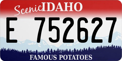 ID license plate E752627