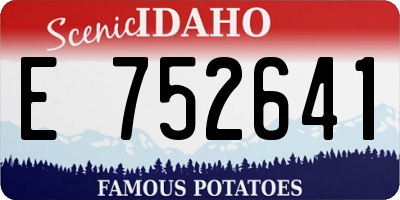 ID license plate E752641