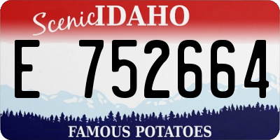 ID license plate E752664