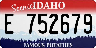 ID license plate E752679
