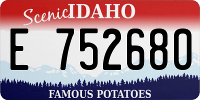 ID license plate E752680