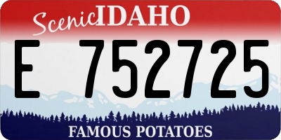 ID license plate E752725
