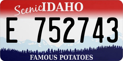 ID license plate E752743