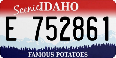 ID license plate E752861