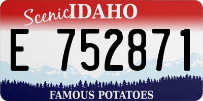 ID license plate E752871