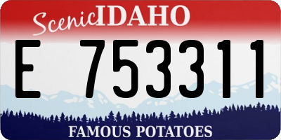 ID license plate E753311