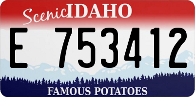 ID license plate E753412