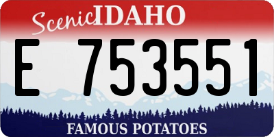 ID license plate E753551