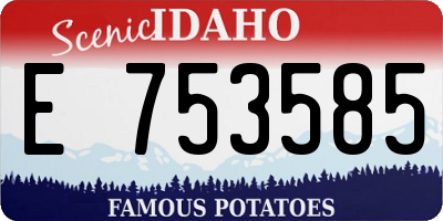 ID license plate E753585