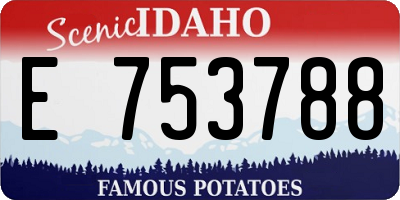 ID license plate E753788