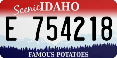 ID license plate E754218