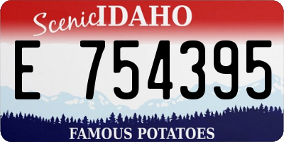 ID license plate E754395