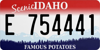 ID license plate E754441