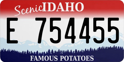 ID license plate E754455
